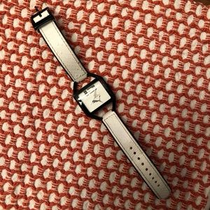 PUMA Women’s White Watch gunmetal accents